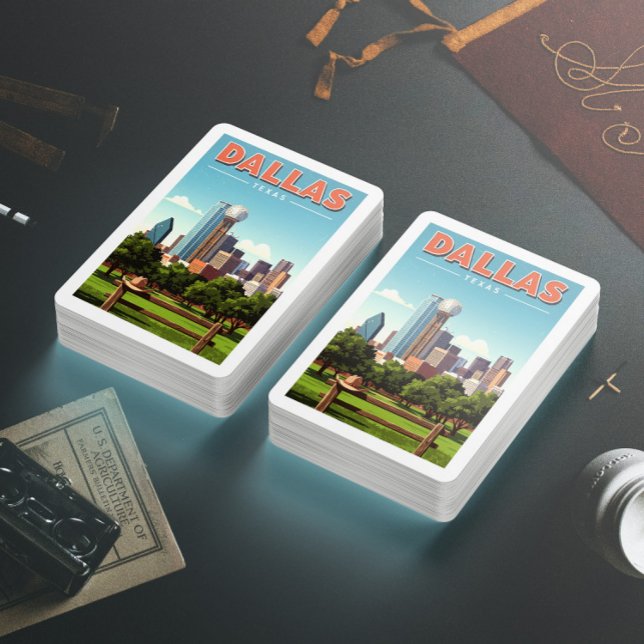 Jeu De Cartes Vintage Dallas Texas (Créateur téléchargé)