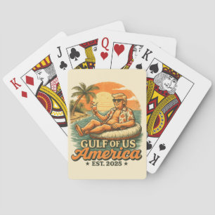 Jeu De Cartes Vintage drôle Trump Amérique du Golfe 2025