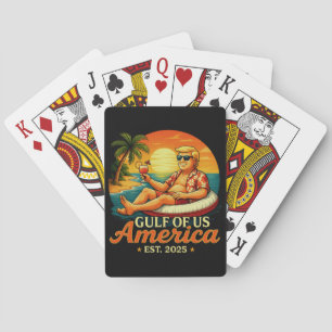 Jeu De Cartes Vintage drôle Trump Amérique du Golfe 2025