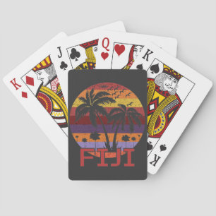 Jeu De Cartes Vintage Fiji Summer Beach Travel