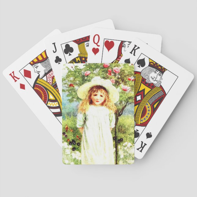 Jeu De Cartes Vintage fille victorienne (dos)