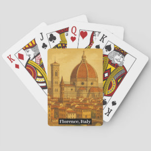 Jeu De Cartes Vintage Florence Italie Duomo Voyage