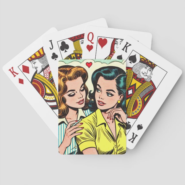 Jeu De Cartes Vintage Girls Romance (dos)