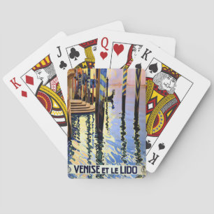 Jeu De Cartes Vintage Grand Canal Venice Italy Travel