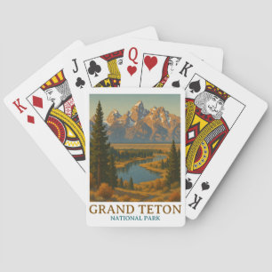 Jeu De Cartes Vintage Grand Teton National Park Travel