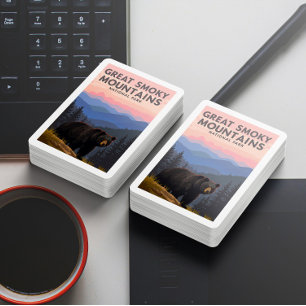 Jeu De Cartes Vintage Great Smoky Mountains Park