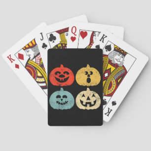 Jeu De Cartes Vintage Halloween Citrouille Funny Retro Cadeau