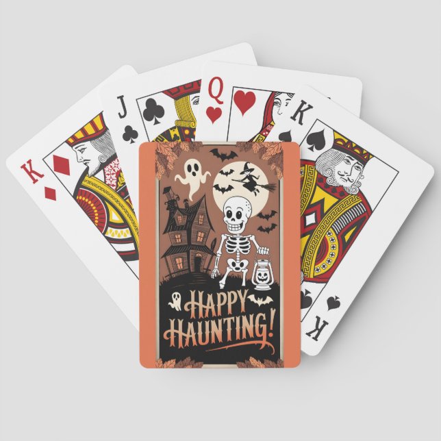 Jeu De Cartes Vintage Halloween Joyeuse Frayeur  (dos)