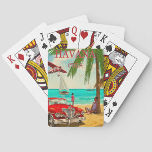 Jeu De Cartes Vintage Havana Cuba Cartes de Voyage