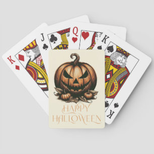 Jeu De Cartes Vintage heureux citrouille Halloween