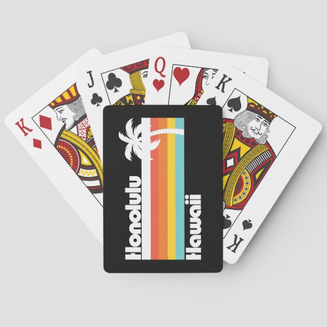 Jeu De Cartes Vintage Honolulu Hawaii (dos)