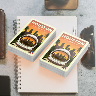 Jeu De Cartes Vintage Houston Texas