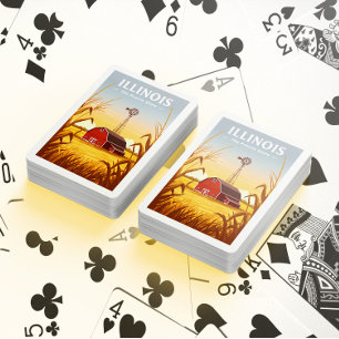 Jeu De Cartes Vintage Illinois