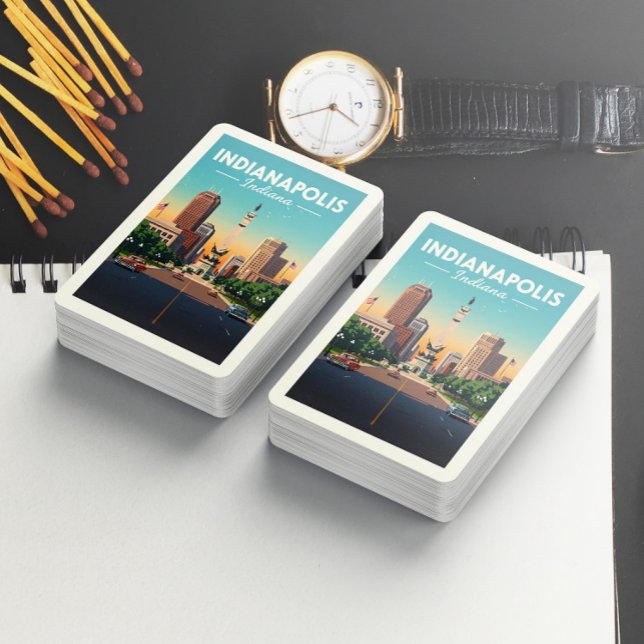 Jeu De Cartes Vintage Indianapolis Indiana (Créateur téléchargé)