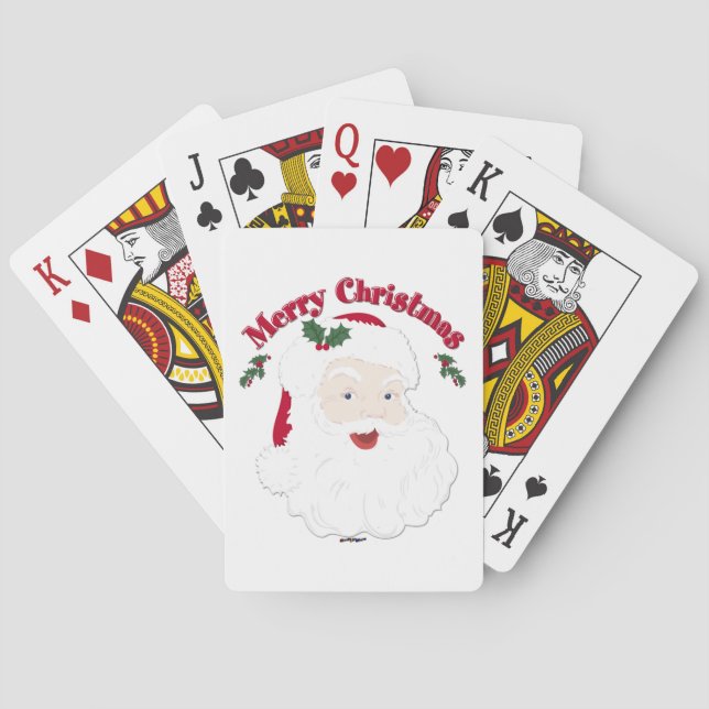 Jeu De Cartes Vintage Joyeux Noël Père Noël (dos)