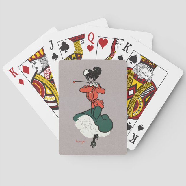 Jeu De Cartes Vintage Lady Golfer (dos)