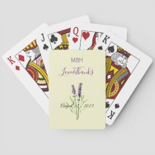 Jeu De Cartes Vintage lavandes - mariage pour jouer aux cartes