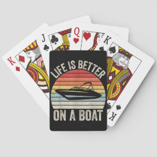Jeu De Cartes Vintage Life is Better On A Boat Captain Boat P