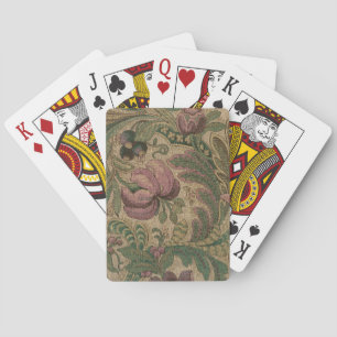 Jeu De Cartes Vintage Mauve Sauge Motif Botanique 1918