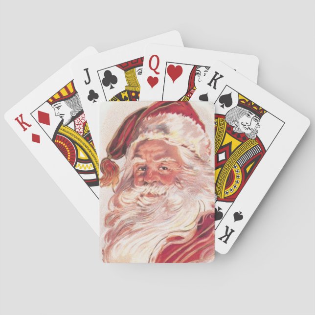 Jeu De Cartes Vintage Noël Père Noël (dos)