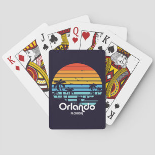 Jeu De Cartes Vintage Orlando Florida coucher de soleil