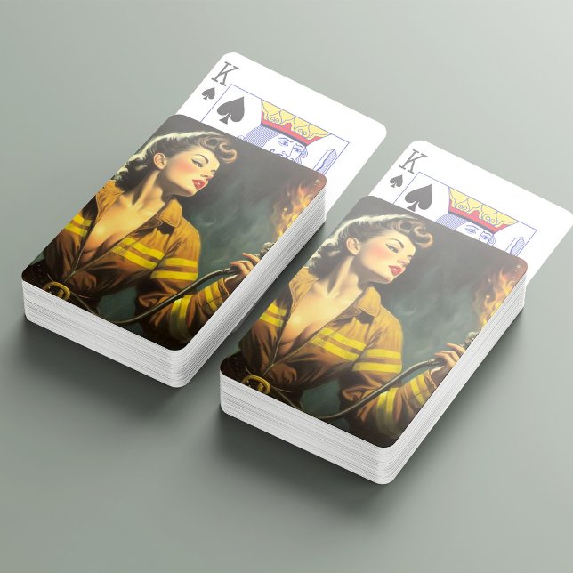 Jeu De Cartes Vintage pompier vers le haut (Créateur téléchargé)