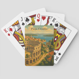 Jeu De Cartes Vintage Pula Croatia Travel City View