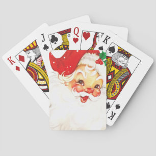 Jeu De Cartes Vintage Retro Jolly Vieux Noël du Père Noël