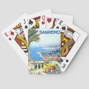 Jeu De Cartes Vintage San Remo Italie Europe Travel