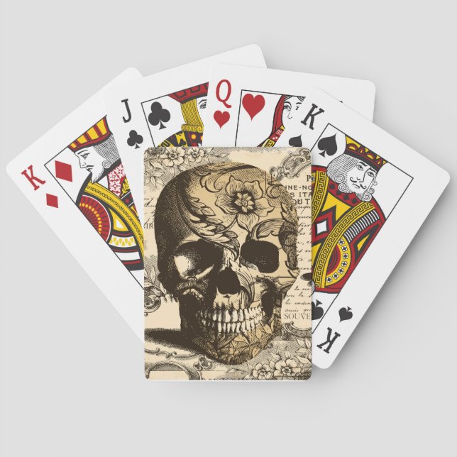 Jeu De Cartes Vintage Skull (dos)