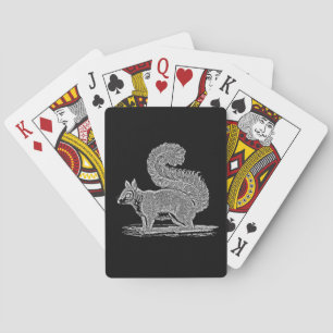 Jeu De Cartes Vintage Squerrl Illustration 1800's Squerrels