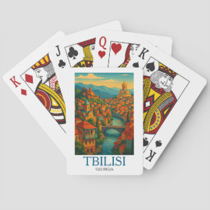 Jeu De Cartes Vintage Tbilisi Travel - Retro City Artwork