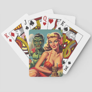 Jeu De Cartes Vintage Tiki vers le haut