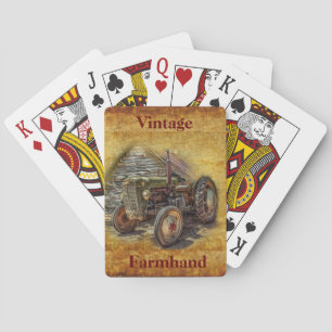 Jeu De Cartes Vintage tracteur de ferme Old Barn Shed