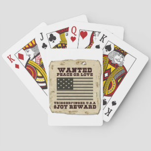 Jeu De Cartes Vintage USA Recherché : Recherché : Modèle Peace o