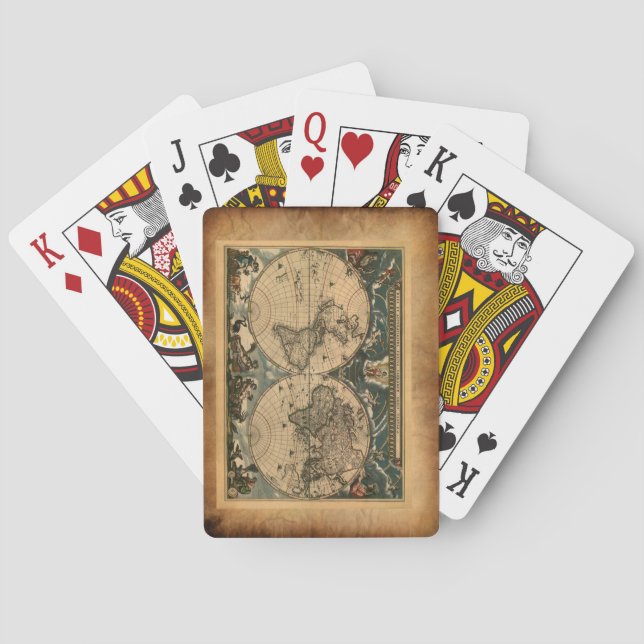 Jeu de cartes vintage Vieux Monde (dos)