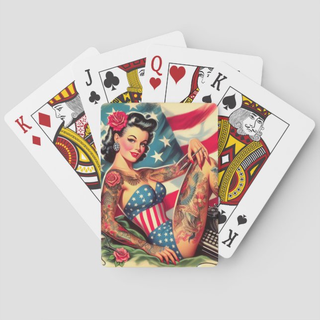Jeu De Cartes Vintage Vieux Tatouage (dos)