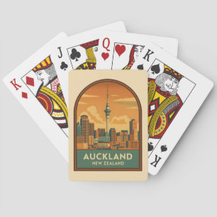Jeu De Cartes Vintage voyage Auckland New Zealand City Retro