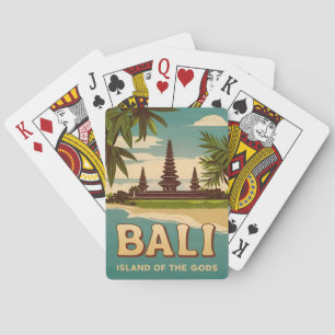Jeu De Cartes Vintage voyage Bali Indonésie Retro Graphisme