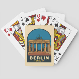 Jeu De Cartes Vintage voyage Berlin Allemagne Porte de Brandebou