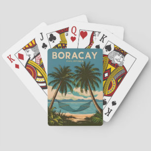 Jeu De Cartes Vintage voyage Boracay Philippines Pittoresque rét