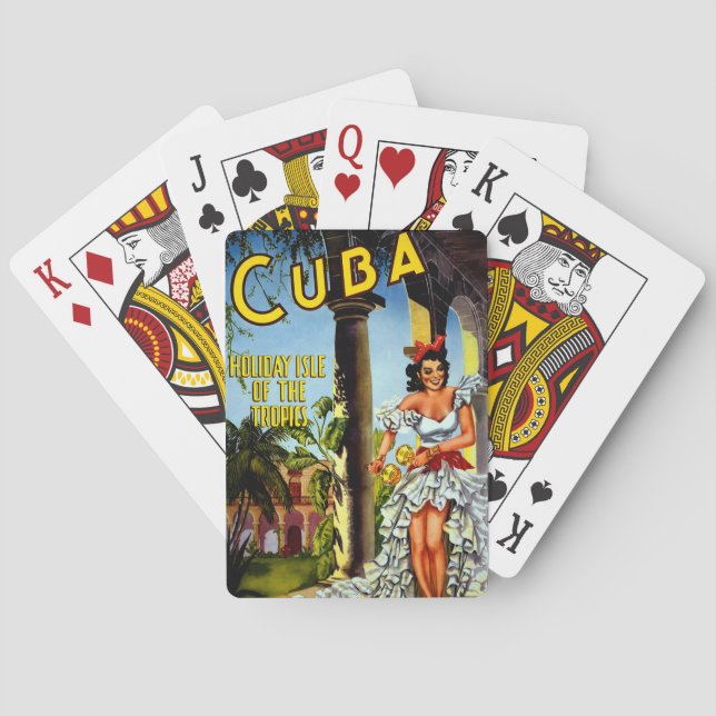 Jeu De Cartes Vintage voyage de danseuse cubaine (dos)