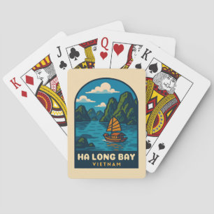 Jeu De Cartes Vintage voyage Ha Long Bay Vietnam Retro Pittoresq