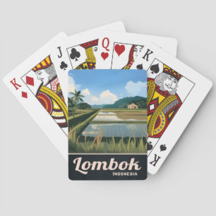 Jeu De Cartes Vintage voyage Lombok Indonésie Paysage