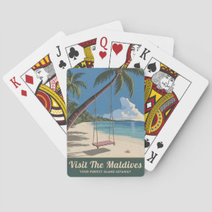 Jeu De Cartes Vintage voyage Maldives  de la mer Pittoresque