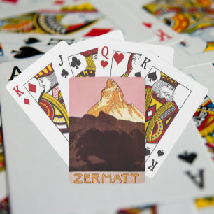 Jeu De Cartes Vintage voyage, Matterhorn Mountain, Suisse
