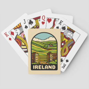 Jeu De Cartes Vintage voyage rétro Irlande Campagne Pittoresque