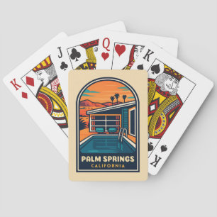 Jeu De Cartes Vintage voyage rétro Palm Springs Californie