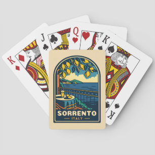 Jeu De Cartes Vintage voyage Sorrento Italie Côte Rétro Pittores