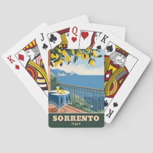 Jeu De Cartes Vintage voyage Sorrento Italie Rétro balnéaire